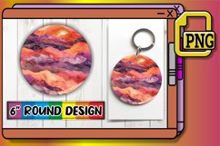 Psychedelic Flora: Abstract Sublimation Keychain Product Image 1