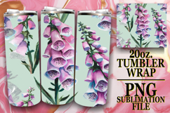 Enchanted vibes 20oz tumbler wrap, Flower Pattern Product Image 1