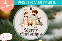 Nativity ornament PNG, Christian Christmas ornaments PNG Product Image 2