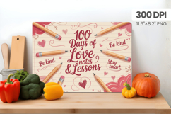 100 days of school Cutting Board PNG Design, Teacher PNG Product Image 1