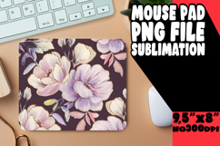 Sweet Mouse Mat Sublimation PNG, Flower Pattern Product Image 1