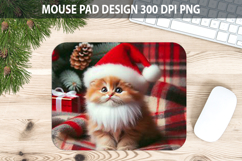 Christmas Cat Mouse Pad Sublimation - Animal PNG Design Product Image 1