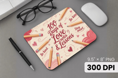 100 days of school Mouse Pad, Teacher PNG Sublimation Design Product Image 1