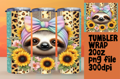 RICH 20oz Tumbler PNG Design , Cute Animals Product Image 1