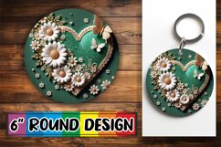 Bright Circle Ornaments Design, 3D Heart Product Image 1