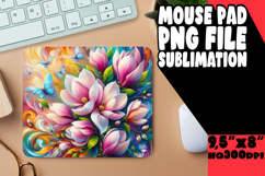 Cheerful Desk Mat Sublimation, Flowers Product Image 1