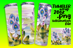 CUSTOMIZED 20oz Tumbler Wrap Design , Flowers Product Image 1