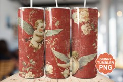Cupid Vintage Valentine Tumbler | Valentine Tumbler Wrap Product Image 1
