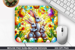 Bunny Mouse Pad Sublimation, Easter Mouse Pad PNG Product Image 1