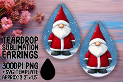 Sophisticated Teardrop Earrings PNG Artwork , Gnome Product Image 1