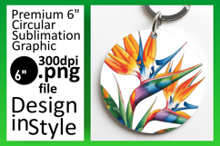 Trendy Circle Design Sublimation Artwork , Flowers Product Image 1