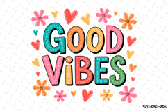Good Vibes svg Design | Svg Files for Cricut Product Image 1