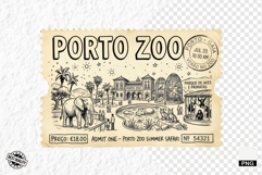 Old Zoo Tickets PNG illustrations Product Image 1