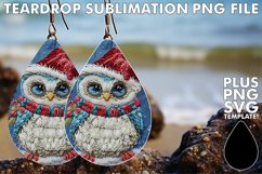 Owl Circle for Teardrop Earrings Design Christmas Product Image 1