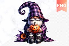 Halloween Gnome And Pumpkin Sublimation - Clipart PNG Bundle Product Image 12