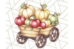 Fall Dinosaur PNG Clipart with Autumn Elements, Cute Dino Product Image 2