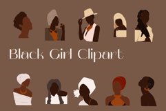 Black Girl Clipart, portrait vector, abstract woman, female Product Image 1