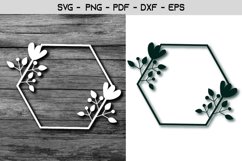Flower Frame Paper Template Design Product Image 1