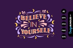 Believe in Yourself Hand Drawn Lettering Product Image 1