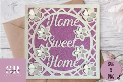 3D Home sweet home card | Paper cutting | Home sweet home Product Image 4
