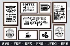 COFFEE QUOTES BUNDLE SVG - PNG -EPS -DXF files Product Image 1