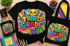 Third Grade PNG | Back to School Sublimation Design Product Image 1