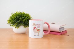 Mug Mockup 11 Oz White Coffee Pink Handle Small Plant Product Image 3