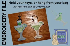 ITH Margarita Key Fob - Embroidery Design Product Image 1