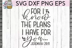 For I Know The Plans SVG DXF PNG EPS Cutting Files Product Image 2