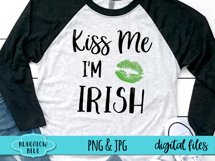 Kiss Me I'm Irish St. Patrick's Day Digital Design Download Product Image 2