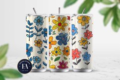 Floral doodle pattern, Abstract doodle floral pattern Product Image 2