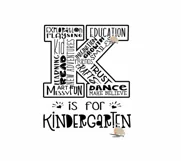 K is for Kindergarten svg first day of kindergarten t-shirts Product Image 2