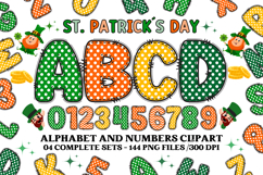 St patrick alphabet png clipart, st patrick letters doodle Product Image 1