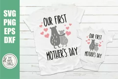 Our first mother's day svg, Mama bear svg, Baby bear svg Product Image 1