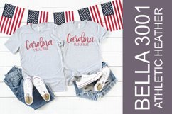 Bella Canvas 3001 Athletic Heather July 4th Mock Up Product Image 1