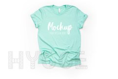Tshirt Mockup Bella Canvas 3001 Heather Mint Tshirt Mockup Product Image 1