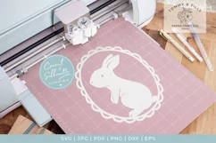 Rabbit Wreath x 2 - Butterfly SVG Papercut Cutting File Product Image 2