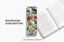 Embossed Bird And Floral Bookmark Sublimation Product Image 1