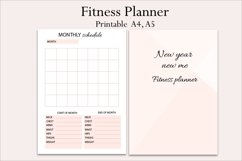 Fitness planner, New year new me planner, goal planner Product Image 3