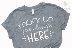 Mock up Bella Canvas 3001 Deep Heather Unisex Mockup Product Image 1