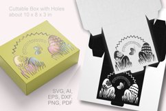 SVG Cuttable Rectangular Gift Box Easter Eggs n Rainbow Product Image 2