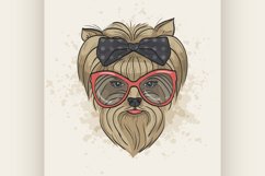 Vector color sketch of elegant dog Product Image 1