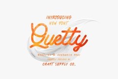 Web Font Quetty - Monoline & Handwrite Font Product Image 1