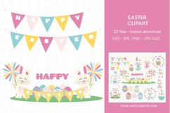 Happy Easter bunny clipart set Product Image 7