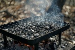 Blackened Ashes after barbecue. Generate ai Product Image 1