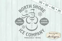 North Shore Ice Company Snowman Winter SVG DXF Files Product Image 2
