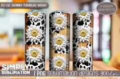3D Seamless Sublimation Skinny Tumbler Wrap| 20oz | Png Product Image 3