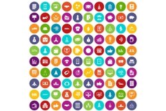 100 startup icons set color Product Image 1