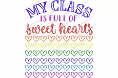 My Class Is Full Of Sweet Hearts - Shirt Sign Tote SVG EPS Product Image 4