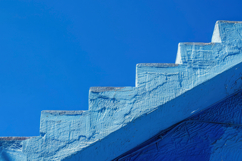 Blue Concrete Stairs Background Wallpaper Product Image 1